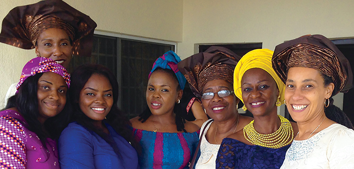 Oparah gathers with relatives in Mbieri village, Imo State, Nigeria.