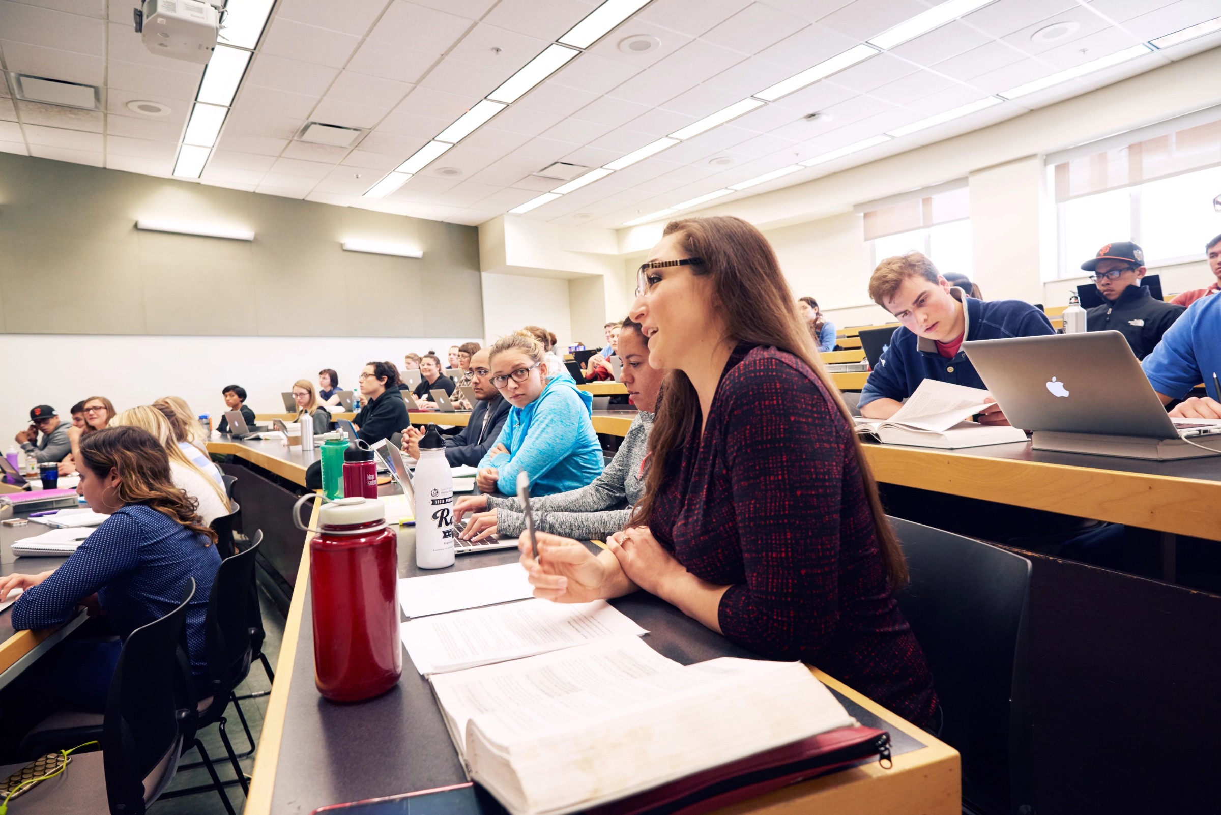 Student participating in class