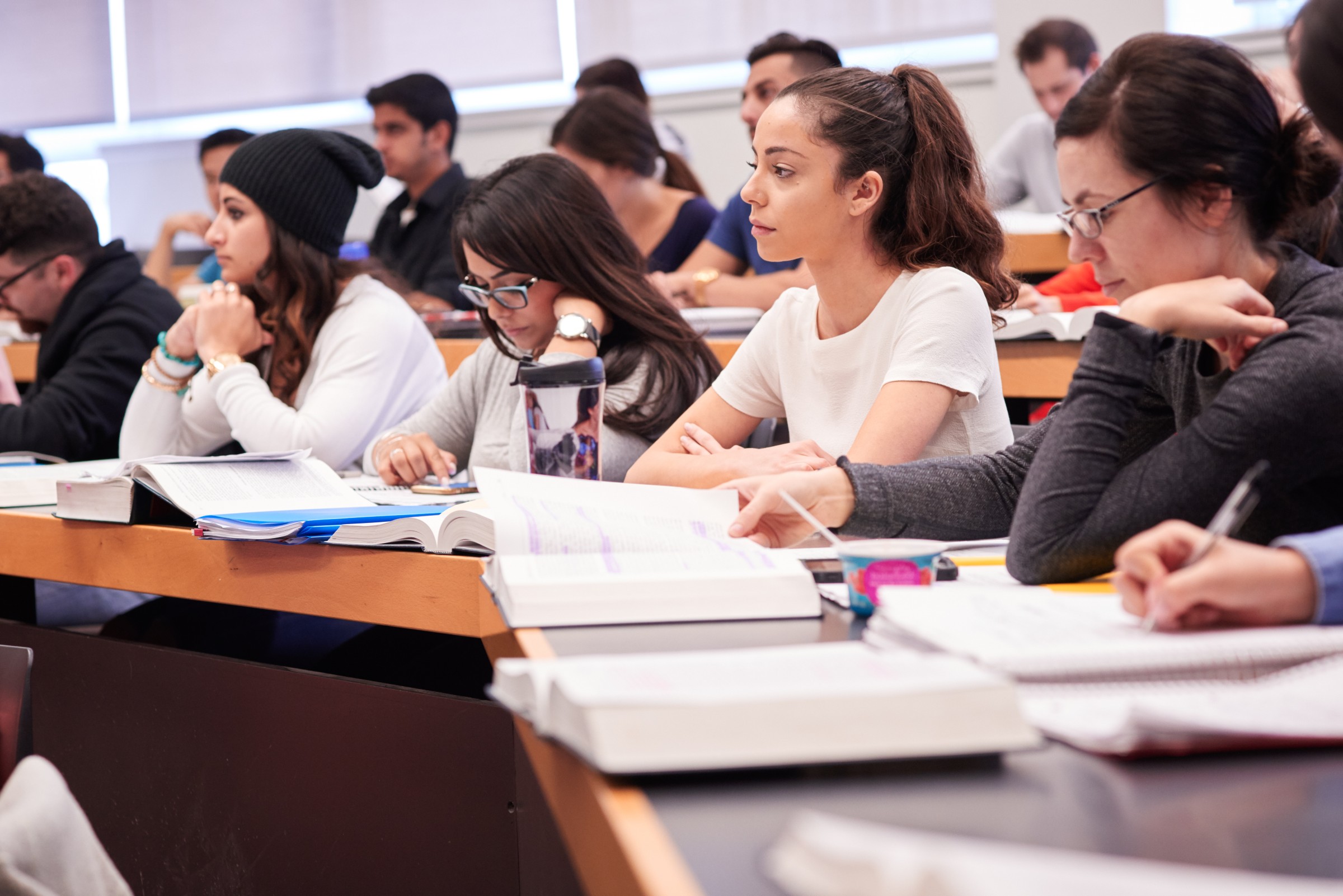 Students participating in class