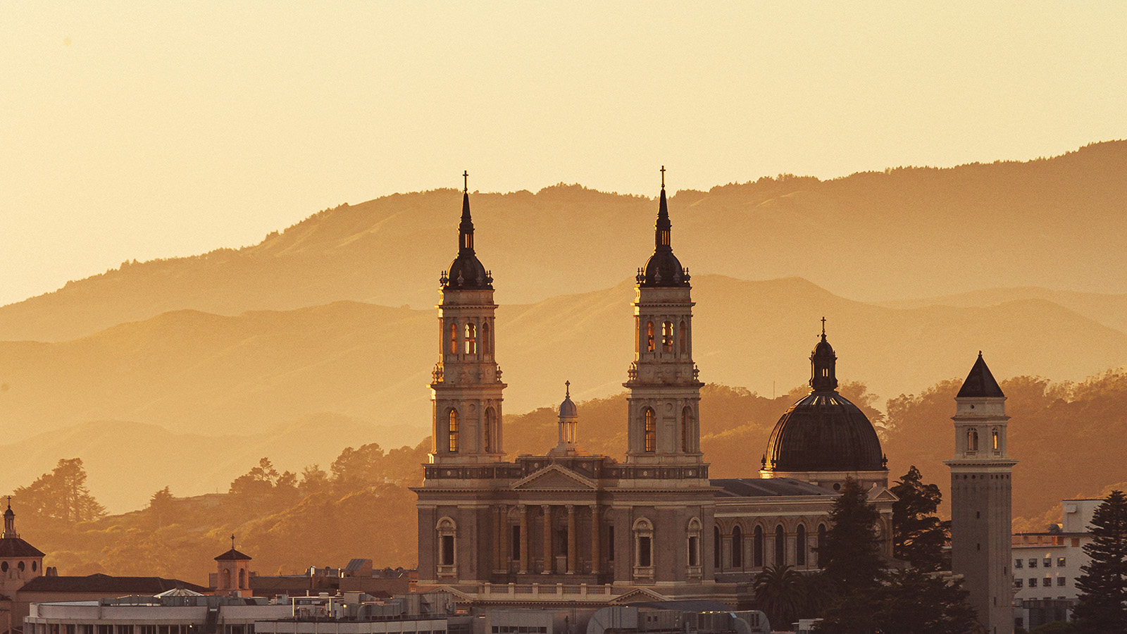 st ignatius church at dusk