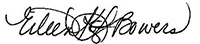 Signature of Eileen Fry-Bowers, SONHP dean