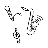 Jazz instrument illustrations