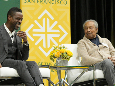 Sterling K. Brown and Dr. Clarence B. Jones