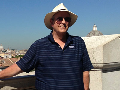 Shelli Garrett standing in Rome