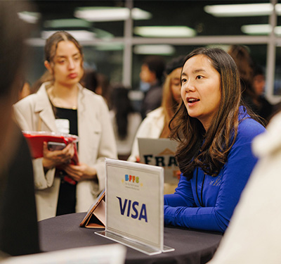 Career fair featuring Visa