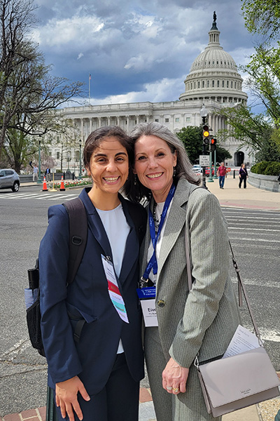 Izzy Shahmirza and Eileen Fry-Bowers in Washington