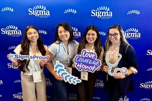 Four USF nursing students at Sigma Congress
