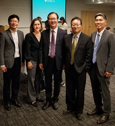 Consul General of Korea with others at the panel reception