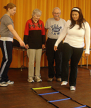 Participants in a falls prevention course