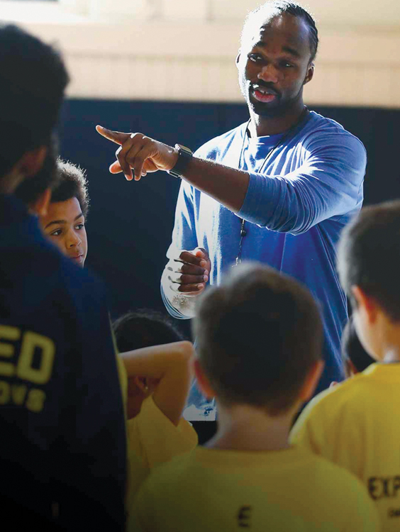 Jerome Gumbs coaching kids
