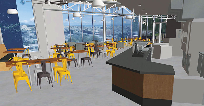 Rendering of new dining commons