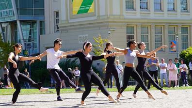 USF Dance Generators perform on the plaza