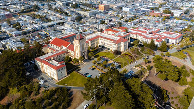 Birds eye view of Lone Mountain 