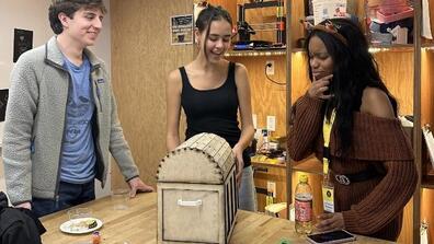 engineering students working on a project