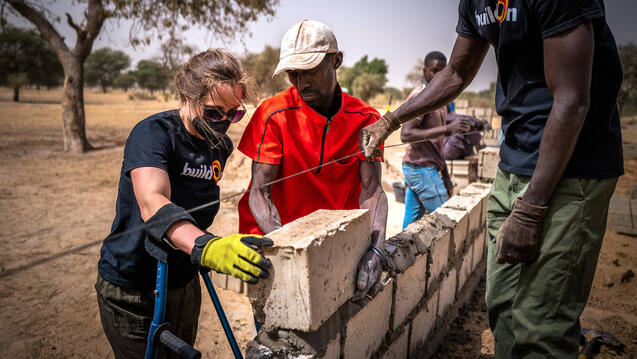 Antonia DeMichiel on the jobsite in Senegal