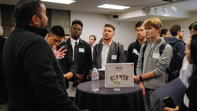 Students meet with SF Giants representative