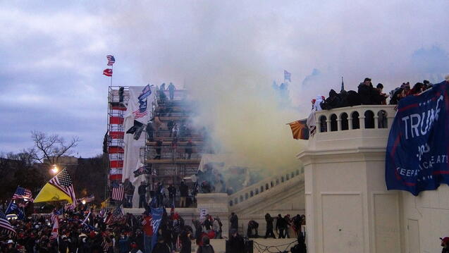 Tear gas outside United States Capitol