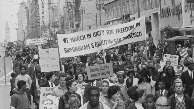 San Francisco-Birmingham Unity March, Market Street to City Hall, May 26, 1963