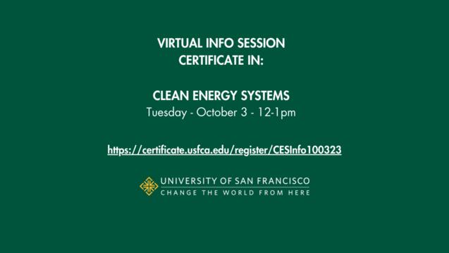 Read event detail: Clean Energy Systems - Info Session
