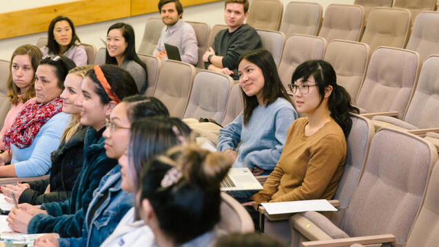 Nursing students in classroom.