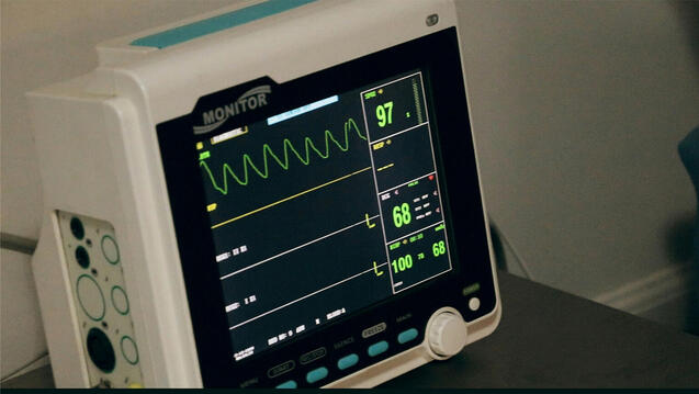 Vitals monitor at hospital