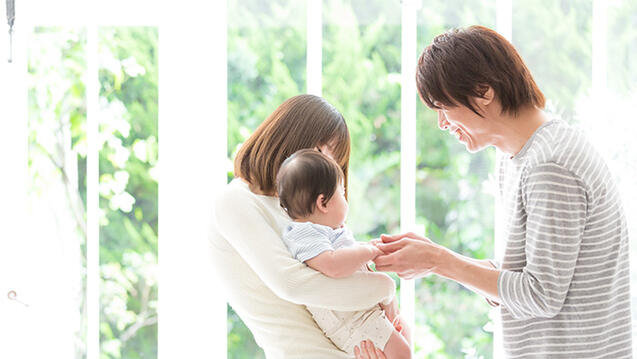 couple with baby