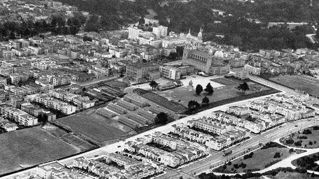 aerial shot of usf during postwar period