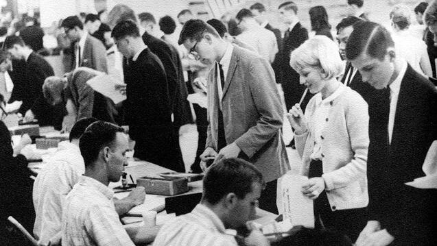 coed students enrolling in 1964