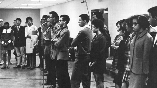 group of students in the 1968 Black Student Union