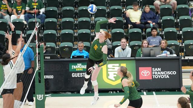 Read event detail:  USF Women&#039;s Volleyball vs Gonzaga - Dig Pink
