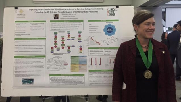 Kimberly Perris giving a research presentation