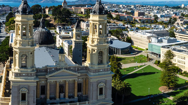 aerial view of st. ignatius church