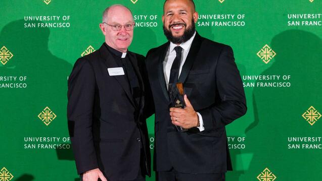 Trimiew with President Fitzgerald