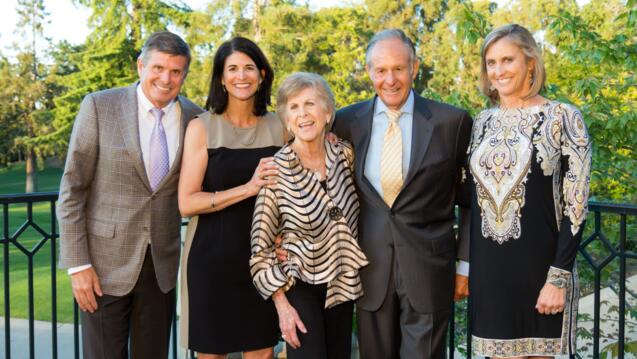 Sobrato family stands together for a portrait