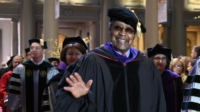 Read the story: Civil Rights Leader Dr. Clarence Jones Addresses Class of 2019 at Commencement