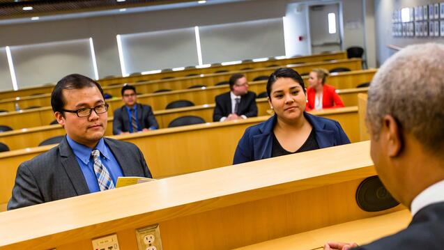 Moot Court Summer 2015_judge and students
