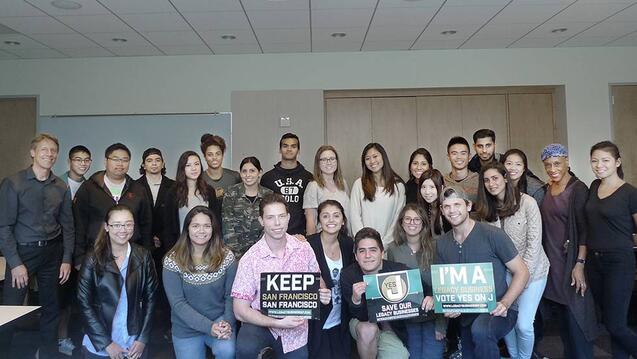 Read the story: Family Business Students Pound the Pavement for Prop J