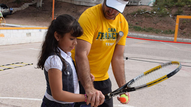 Charlie Cutler MAIS '15 is launching a new tennis and tutoring program at the U.S.-Mexico border to build bridges between communities.