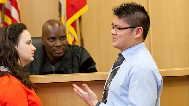 USF law students in moot court.