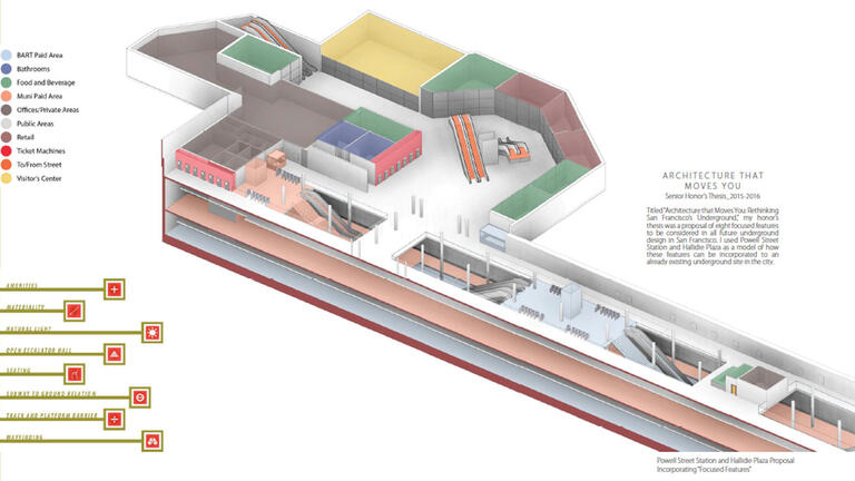 Architectural elevation drawing of a modern building.