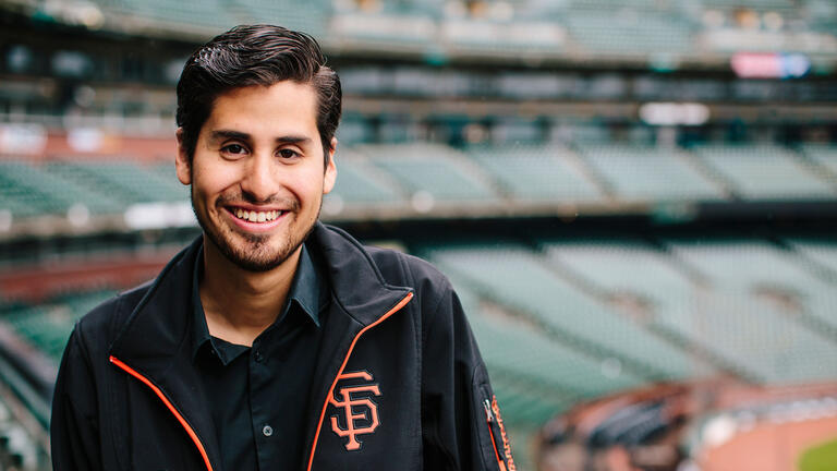 Alfonso Garcia at the ballpark.