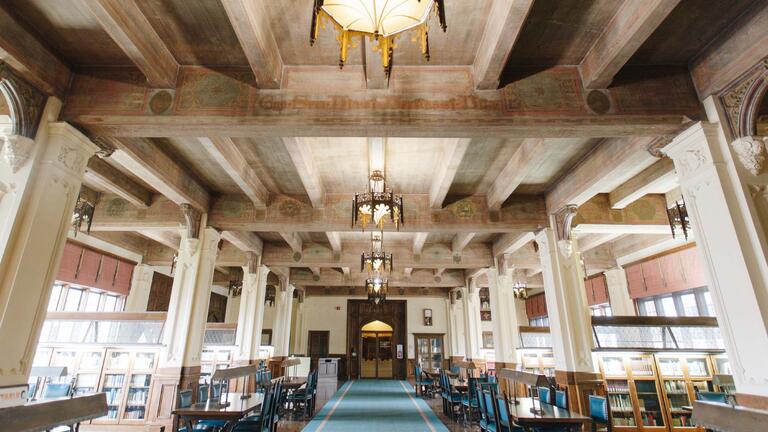 Lone Mountain Reading Room wide view.