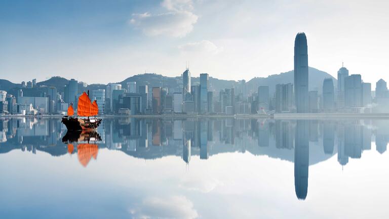 Junk boat in Hong Kong