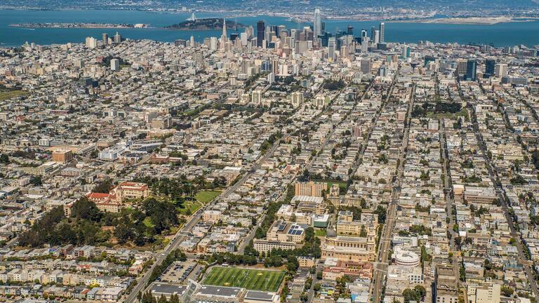 Aerial view of USF.