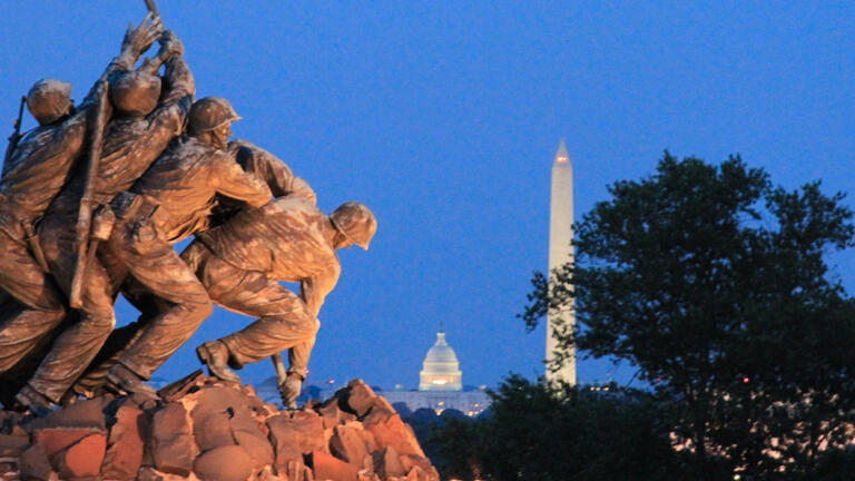 Marine Corps War Memorial statue