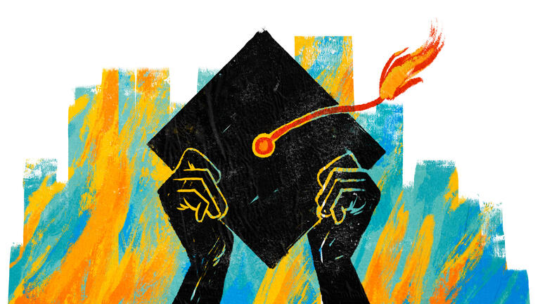 An illustration of a mortarboard