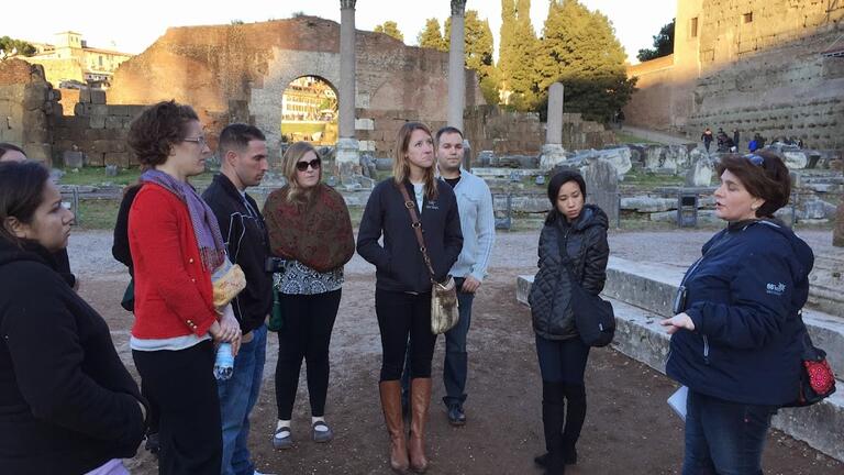 USF Students on an immersion program in Rome 