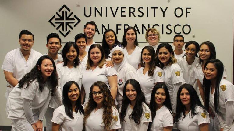 BSN Cohort in Scrubs, Sacramento Campus