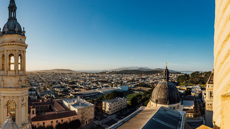 Western San Francisco seen from the roof of St Ignatius Church.