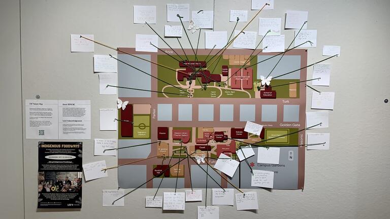 Campus Nature Map created by the Black, Indigenous, People of Color Students for the Environment group